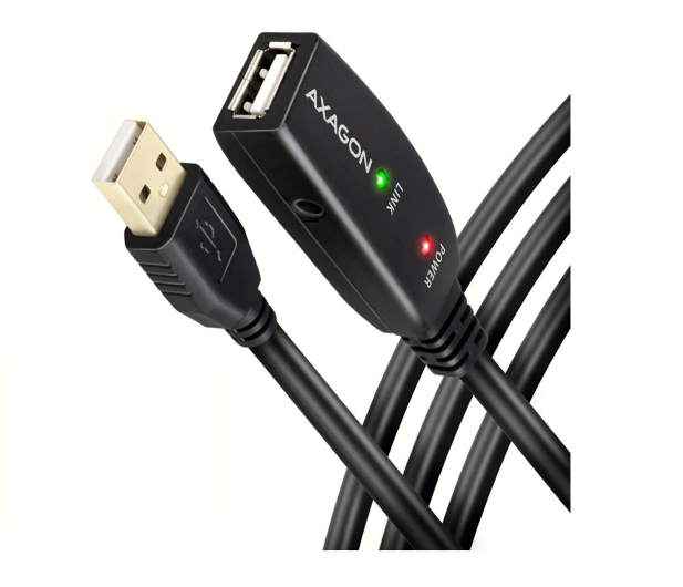 AXAGON ADR-205 USB 2.0 A-M -> A-F aktywny kabel przedłużacz/wzmacniacz 5m - 1353395 - zdjęcie